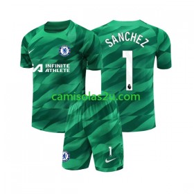 Camisolas de futebol Chelsea Robert Sanchez 1 Guarda Redes Criança Equipamento 3ª 2023/24 Manga Curta